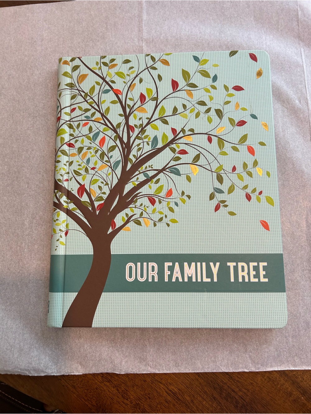 Our Family Tree Hardcover Family Journal - Teal Tree Design
